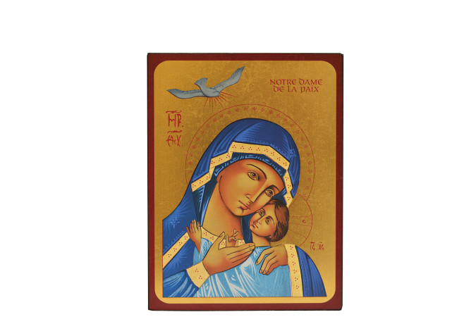 ICONE AUTOCOLLANTE NOTRE DAME DE LA PAIX / 4X5 CM -   - CLEMENCES