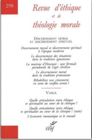 REVUE D-ETHIQUE ET DE THEOLOGIE MORALE NO 298 / JUIN 2018 - COLLECTIF - NC