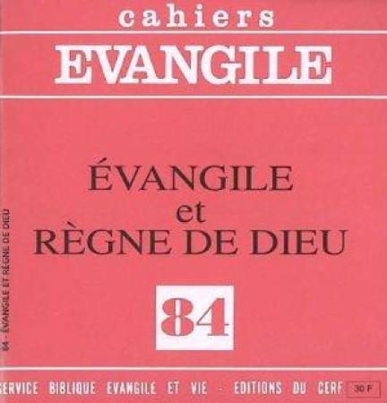 EVANGILE ET REGNE DE DIEU (ET INDEX ANALYTI QUE NO  1 A 84) (COLL.), - COLLECTIF - CERF