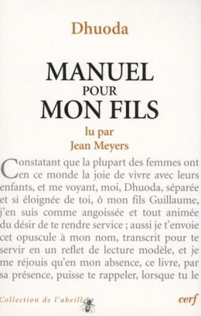 MANUEL POUR MON FILS DE DHUODA - MEYERS J - CERF