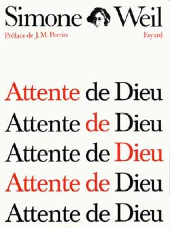 ATTENTE DE DIEU - WEIL SIMONE - FAYARD