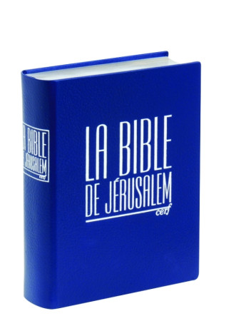 BIBLE DE JERUSALEM MAJOR CUIR BLEU SOUS COFFRET TRANCHES ARGENT -  Collectif - BIBLI O