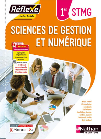 SCIENCES DE GESTION ET NUMERIQUE - 1ERE STMG (POCHETTE REFLEXE) LIVRE + LICENCE ELEVE - 2023 - BERLAND/DELALIX - CLE INTERNAT