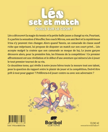 Léo, set et match - Tome 2 - Sylvain Zorzin, Marianne Alexandre, Sylvain Zorzin, Marianne Alexandre,  ZORZIN SYLVAIN - BARIBAL