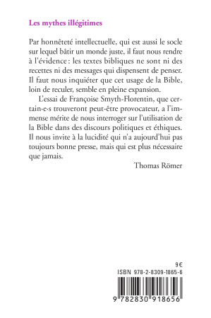 Les mythes illégitimes - Françoise Smyth Florentin - LABOR ET FIDES